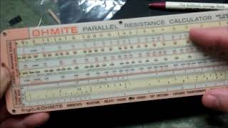 Ohmite Ohms Law Slide Rule Calculator [upl. by Irt]