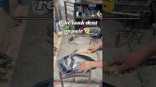 Bike tank dent repair 👍 denting dental stbikemodified viralvideo [upl. by Darwin]