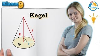 Kegel  Volumen und Oberfläche berechnen  Klasse 9 ★ Wissen [upl. by Pavlov]