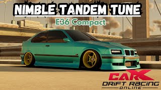 CarX Nimble E36 Compact Best Tandem Tune [upl. by Ardni]