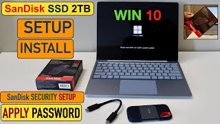 SanDisk extreme Portable SSD Setup Windows 10 Install amp Set Password [upl. by Annaitsirk]