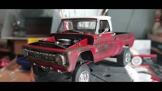 Club Build off 1964 Chevy Gasser airbrush freedom modelcars styrene gasser grandbabies love [upl. by Fiore721]