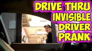 Drive Thru Invisible Driver Prank [upl. by Nhguavaj]