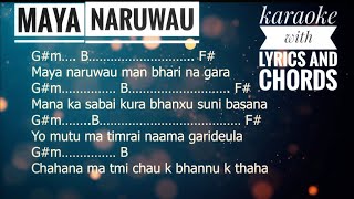 Maya naruwau karaoke with lyrics and chords  guitar lesson of maya naruwana [upl. by Giacomo]