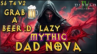 S6 T4 V2 Lazy Mythic Blood Surge DAD NOVA  Necromancer Build Diablo 4 [upl. by Adorne]