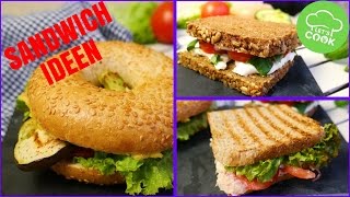 Gesunde Sandwiches  einfach amp schnell  3 Sandwich Rezepte [upl. by Attalie60]