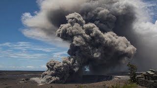 Hawaiis Kilauea volcano explodes spewing ash in air [upl. by Eerihs675]