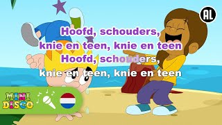 HOOFD SCHOUDERS KNIE EN TEEN  Kinderliedjes  Karaoke  Minidisco [upl. by Damali]