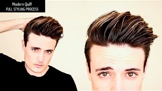 Undercut Hairstyle  Modern Quiff  FULL PROCESS NO EDITS  Mens Hair Tutorial [upl. by Anitsrhc]