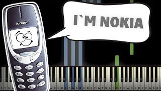 📱 Nokia tune Ringtones Piano Tutorial Sheet Music  midi [upl. by Radburn]