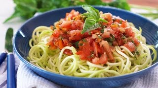 Zucchini Noodles with Spicy Tomato Sauce [upl. by Aisel251]