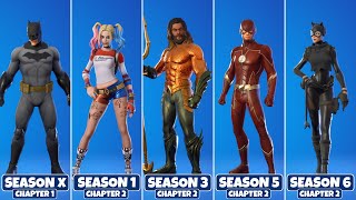 Fortnite All DC Skins Chapter 1 Season 1  Chapter 2 Season 6 [upl. by Raney722]