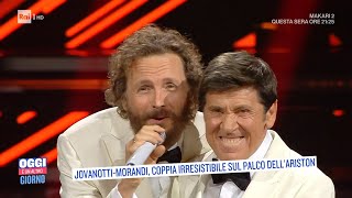 JovanottiMorandi coppia irresistibile sul palco dellAriston  Oggi è un altro giorno 07022022 [upl. by Nyladam]