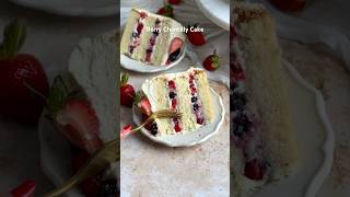 The Berry Chantilly Cake of your dreams 🤤🍓🫐 recipe cake cakerecipe [upl. by Ynnelg287]