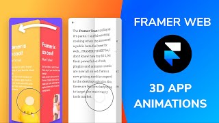 Amazing 3D App Animations in Framer Web  Design Weekly [upl. by Pilloff789]