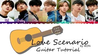 iKON  LOVE SCENARIO사랑을 했다  Guitar Tutorial Lesson Chords How To Play [upl. by Ert61]