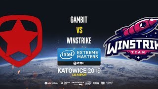 Gambit vs Winstrike  IEM Katowice CIS Minor  map1  decache Gromjkee amp Tafa [upl. by Angelo]