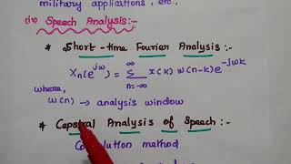 Applications of DSP  Speech Processing  Subband Coding  DTSP [upl. by Ahselyt]