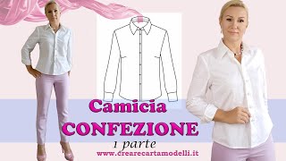 CAMICIA  CONFEZIONE 1 parte [upl. by Meilen789]