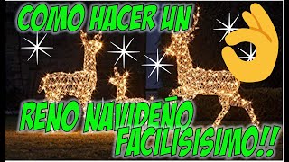 Tutorial de Reno navideño  Adorno de Arbolito  fácil de realizar [upl. by Airym]