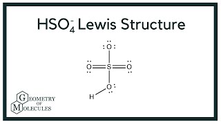 HSO4 lewis structure Bisulfite ion [upl. by Alix]