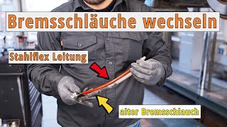 Bremsschläuche wechseln auf Stahlflex Leitungen KfzLeitungende [upl. by Ynneb]