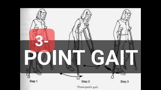 How to demonstrate the threepoint gait pattern with axillary crutches [upl. by Chaim]