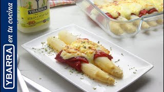 Espárragos gratinados con piquillos  Recetas de Verano [upl. by Miahc93]