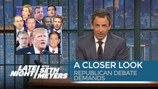 Republican Debate Demands A Closer Look  Late Night with Seth Meyers [upl. by Ecilef]