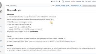LE MOT DEMOKHRATE EST DANS WIKTIONNAIREكلمة ديموخراطي تدخل ويكاموس [upl. by Yasmeen]