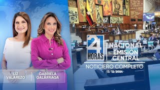 Noticiero de Ecuador Emisión Central 13122024 [upl. by Ecirtra]