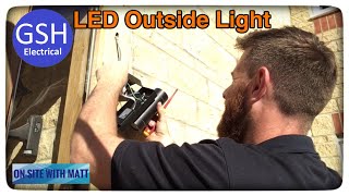 How to Second Fixing an LED Outside Light Fitting Wired in Twin and Earth Cable  On Site With Matt [upl. by Sibylla]