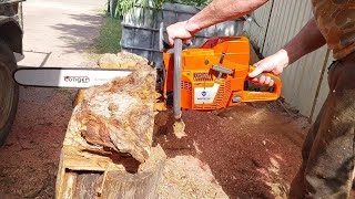 Farmertec G395xp chainsaw gets timing advanced [upl. by Haronid]