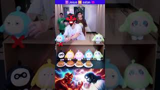 Jesus vs satan playing game 🤽✝️😈❤️ jesuslove satan ytshorts shortsfeed [upl. by Dara]