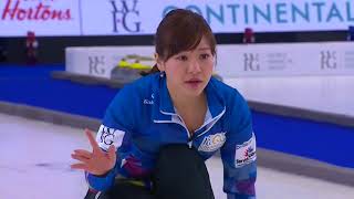 2018 World Financial Group Continental Cup of Curling  Homan vs Fujisawa [upl. by Maxy]