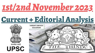 1st2nd November 2023The Hindu Editorial AnalysisDaily General Awareness Articles Harshit Dwivedi [upl. by Deena]