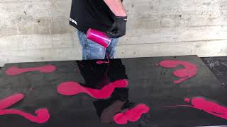 3D Technique  Hot Pink amp Black Epoxy Board  Leggari Products [upl. by Fredra]