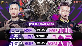 B2F vs FAP  HEV vs FL  SGP vs VGM  ĐTDV MÙA XUÂN 2022 VÒNG 6 NGÀY 1  2602 [upl. by Eynttirb]