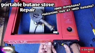 Portable butane stove repair hindi gumagananot working ☆step by step tutorial2021 [upl. by Kciwdahc707]