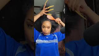 ASMR Hair brushing and styling 😳😱 hairstyle tutorial hair asmr shorts hairtok fast [upl. by Lajet]