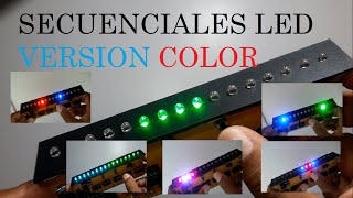 SECUENCIAL LED  RGB 4 PINES VERSION COLOR COMO CONSTRUIRLAS  LED CHASER [upl. by Suki984]