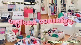 CÓMO LIMPIO Y ORDENO MI CUARTO limpieza extrema organiza conmigo [upl. by Kinnie295]