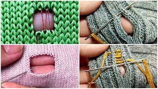 3 Amazing Tips to Reapir Holes on Your Knitted Sweater in an Easy and Fun Way [upl. by Aennyl439]