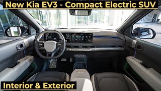 New Kia EV3  Compact Electric SUV  Bold Progressive Exterior Practical amp Comfy Interior  MC [upl. by Idoj]