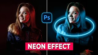 Neon Effect Photoshop Tutorial  How to make a Glowing Neon [upl. by Enymsaj]