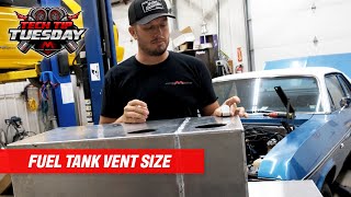 Fuel Tank Vent Size So important How to do it right  Tech Tip Tuesday [upl. by Alaecim224]