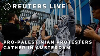 LIVE ProPalestinian protesters gather in Amsterdam [upl. by Callahan]