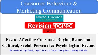 Factors affecting Consumer buying behaviour Cultural Social Personal Psychological cbmc [upl. by Clapp583]