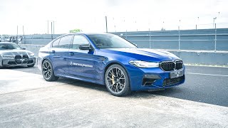 BMW M5 vs i4 M50 on track [upl. by Noble]