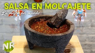 Salsa Para Carne Asada en Molcajete Receta Leon Guanajuato [upl. by Aihsilef]